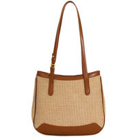 Sac épaule Femme camel toile