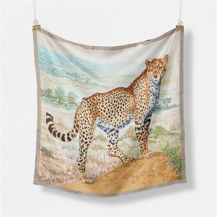 Carré de soie Diana-beige-monsacparis.com