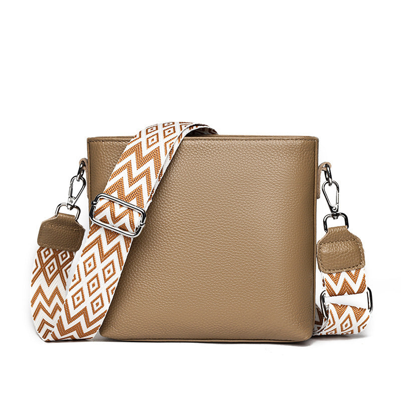 Sac bandoulière Femme Élisa marron clair