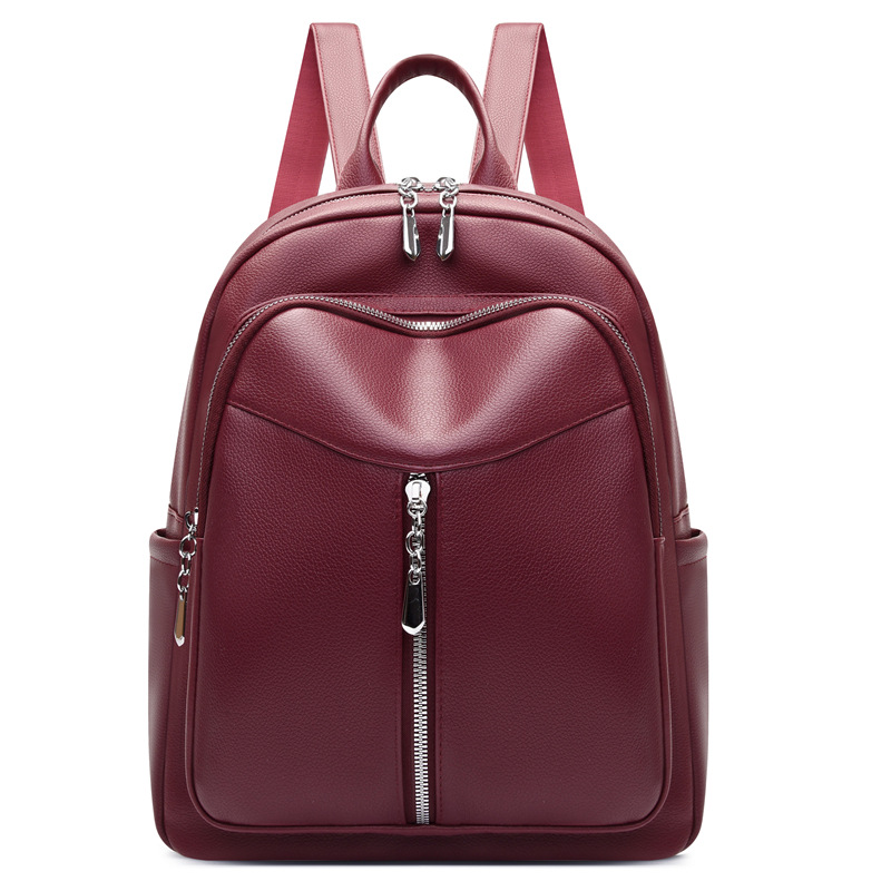 Sacs à dos cuir rouge