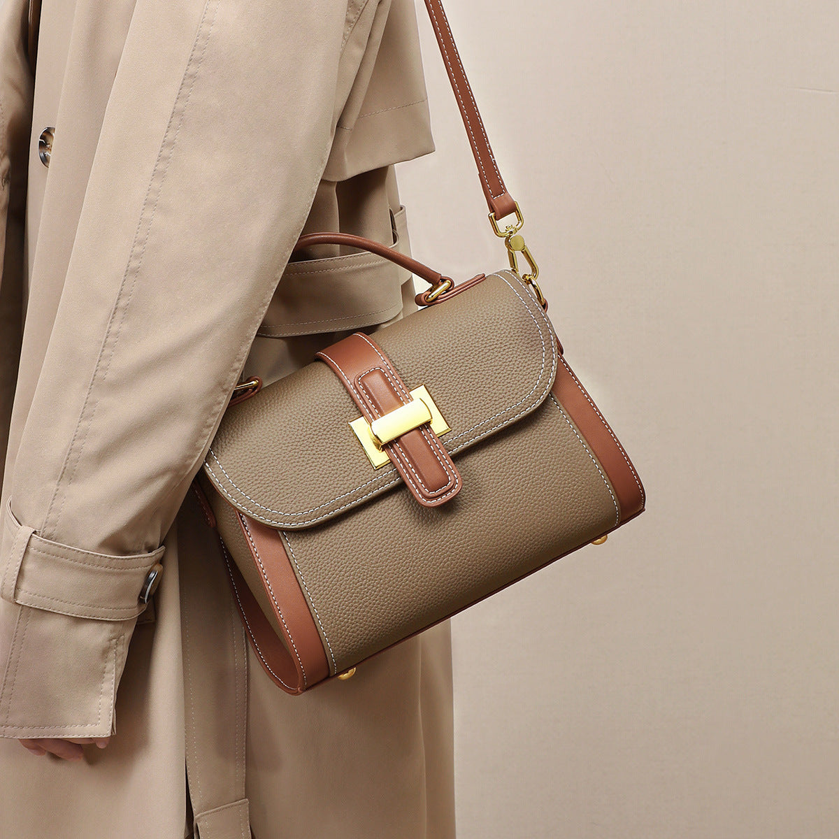 Sac à main Alix marron clair