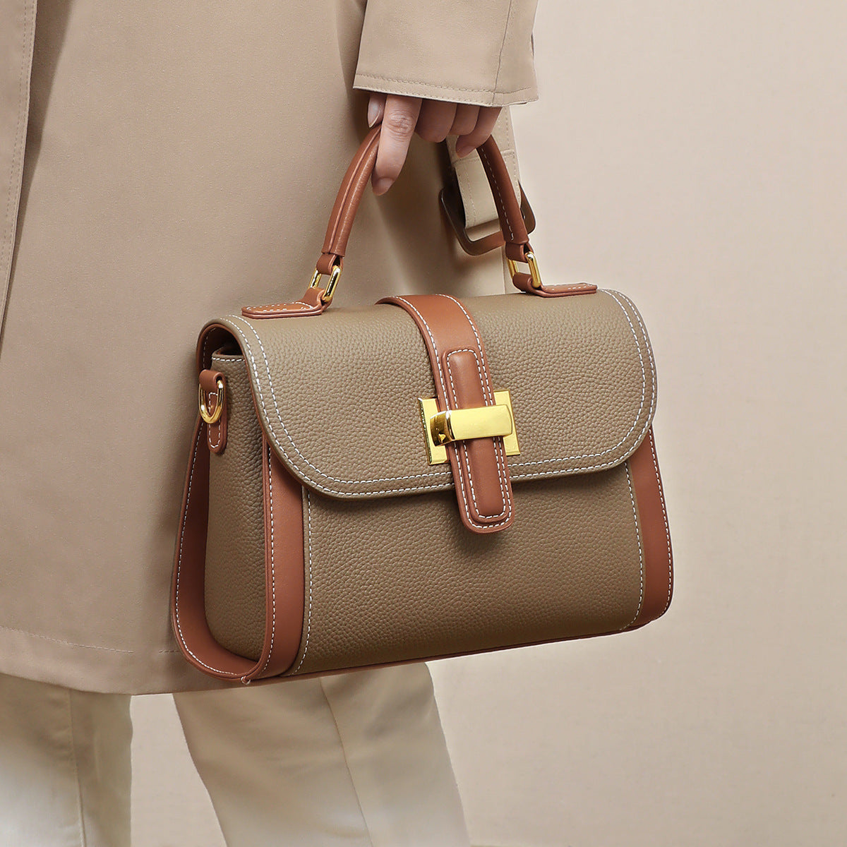Sac à main Femme Alix marron clair