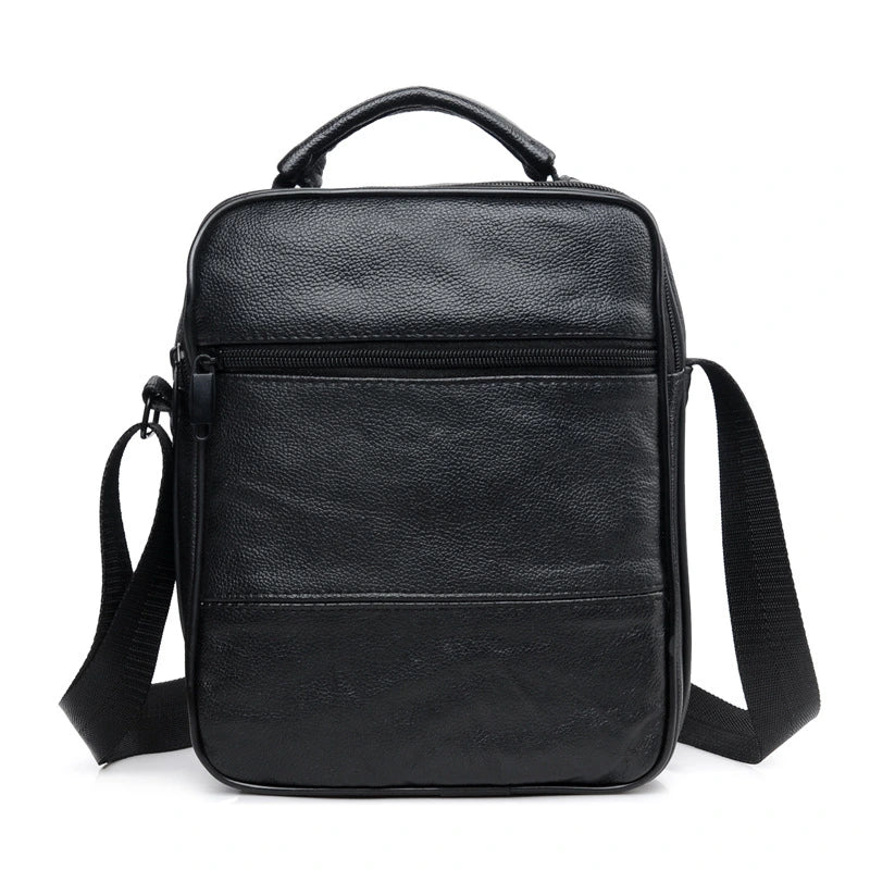 vu de dos sacoche Cuir Noir Homme Larry-monsacparis