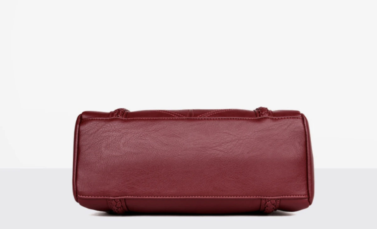 vue Sac à main Cuir rouge-monsacparis.com