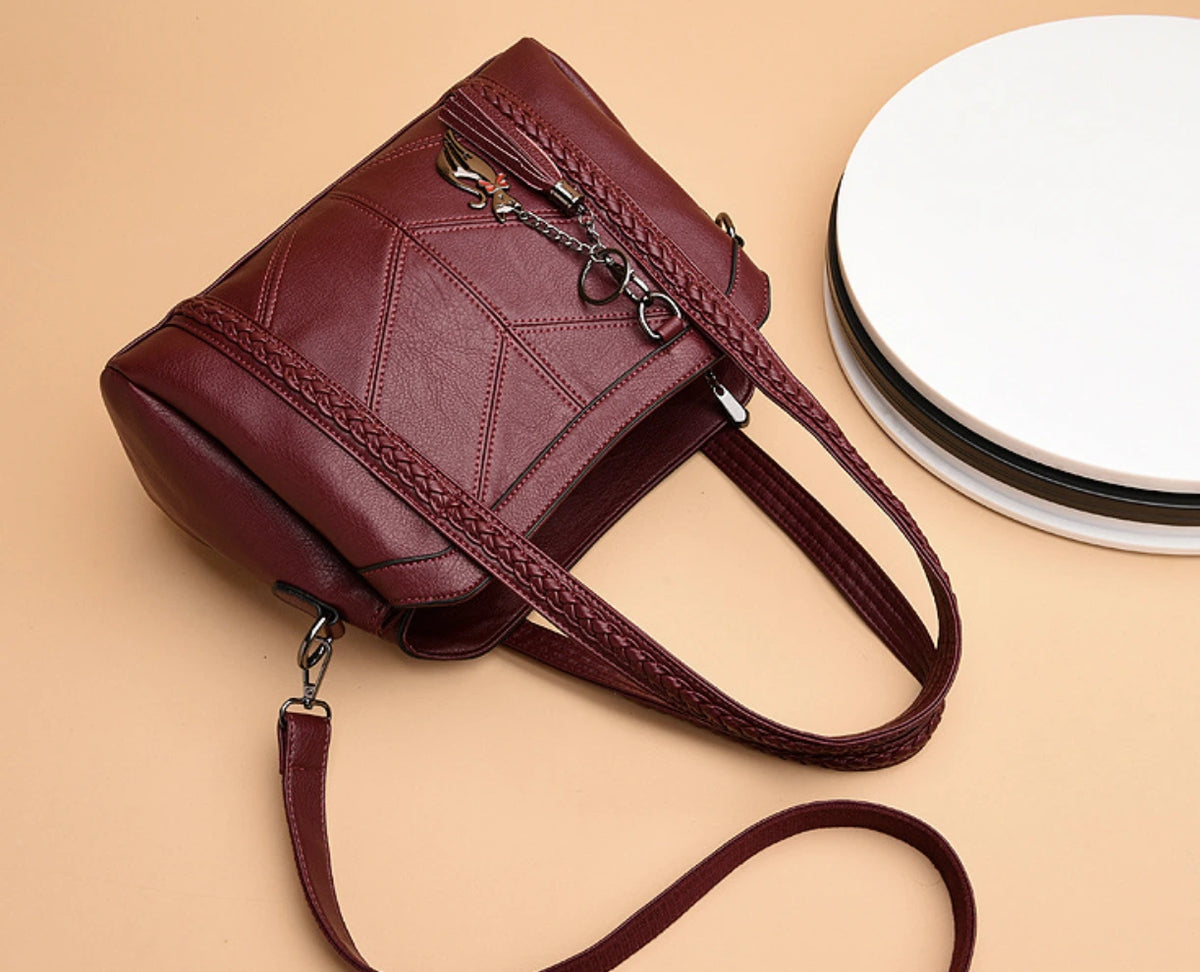 Sac à main Cuir rouge-monsacparis.com