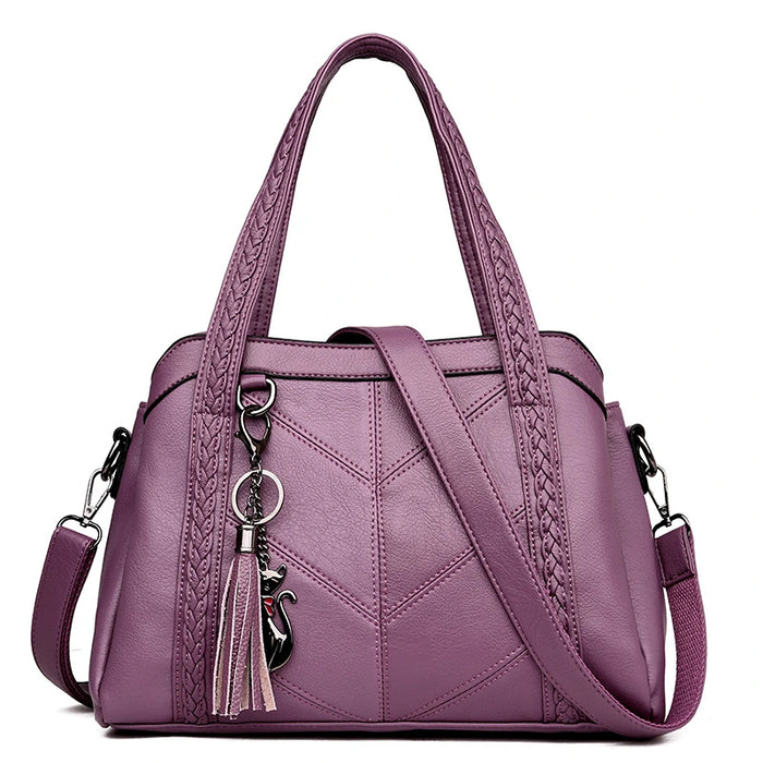 Sac à main Cuir violet-monsacparis.com