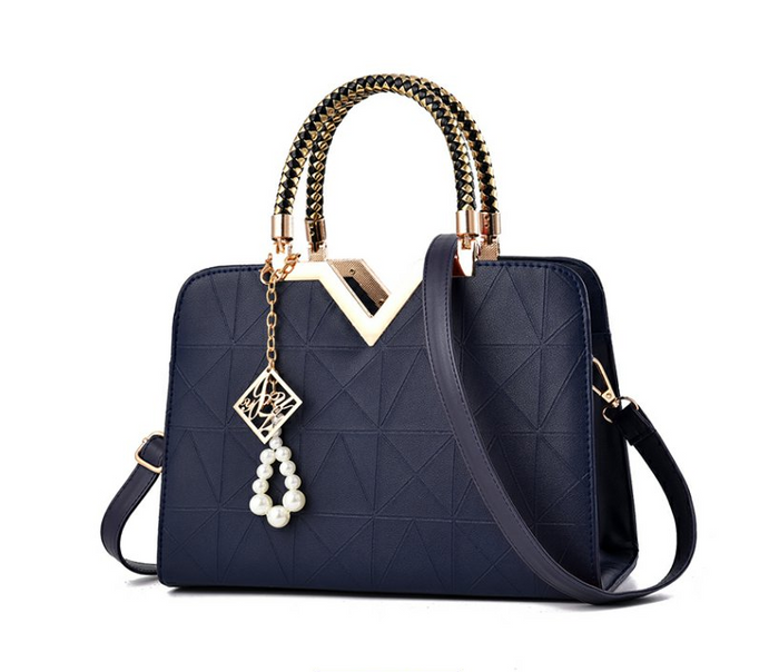 Sac à main Cuir Laura-bleu marine-monsacparis.Com