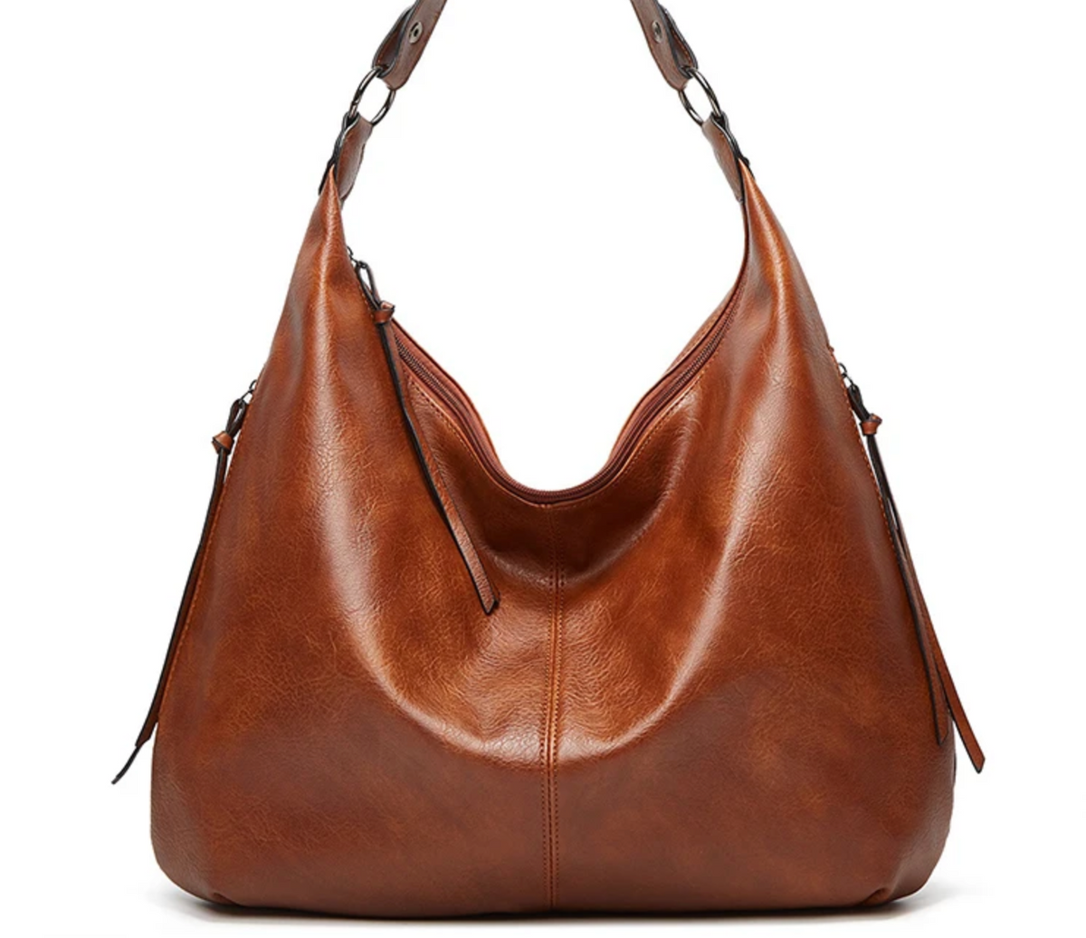 Ensemble Sac à main Cuir Valentina marron de monsacparis.com