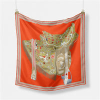 Foulard en soie Orange Elma-monsacparis.Com