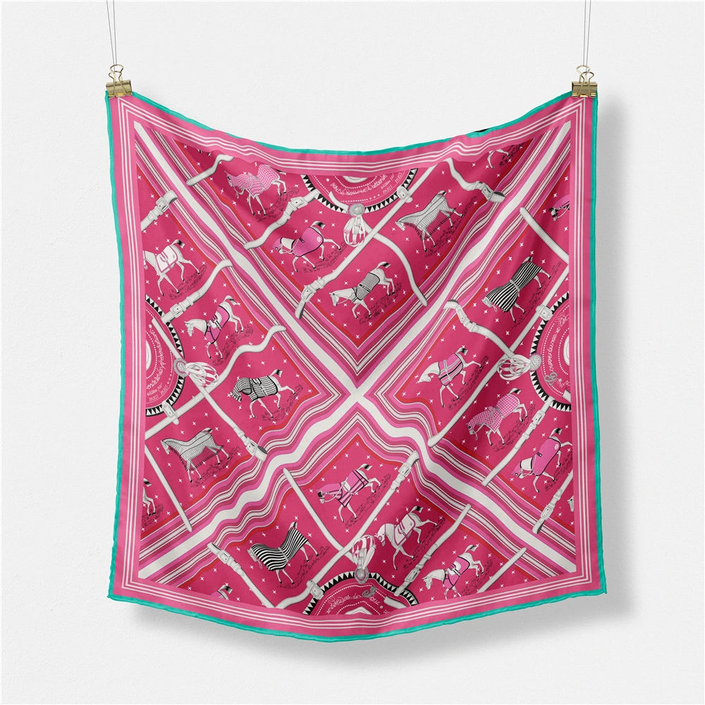 Carré de soie athéna-Rose-monsacparis.com