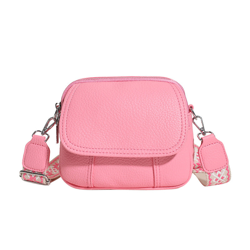 sac à bandoulière rose en cuir -monsacparis.com