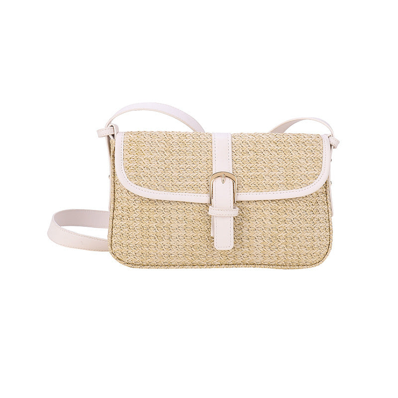 Sac à main raphia Tissé Amaya blanc-monsacparis.com