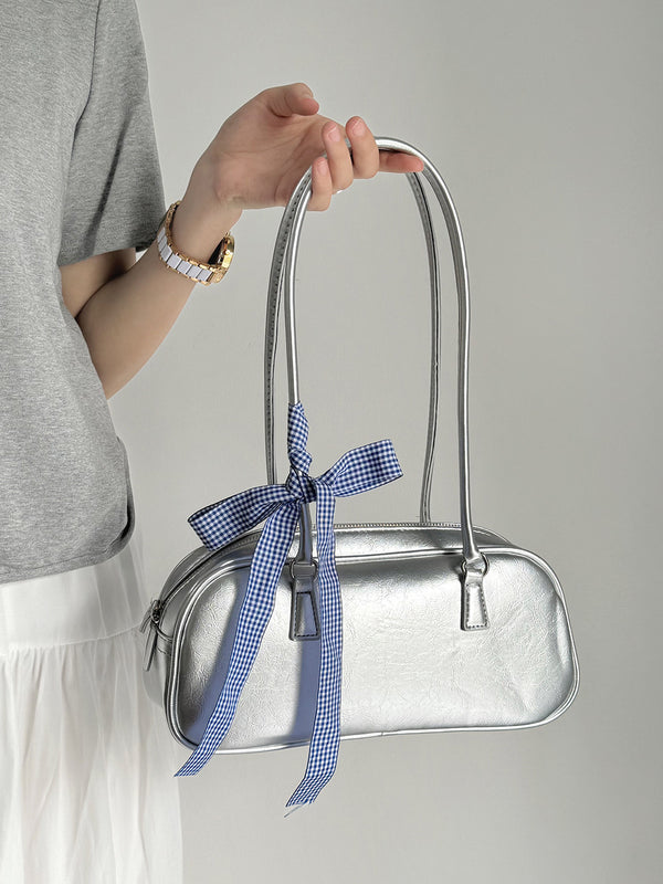 Sac épaule Mya gris pastel