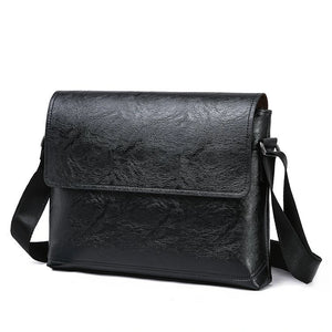 Sac Messenger Cuir Noir à Rabat Brian | MonsacParis