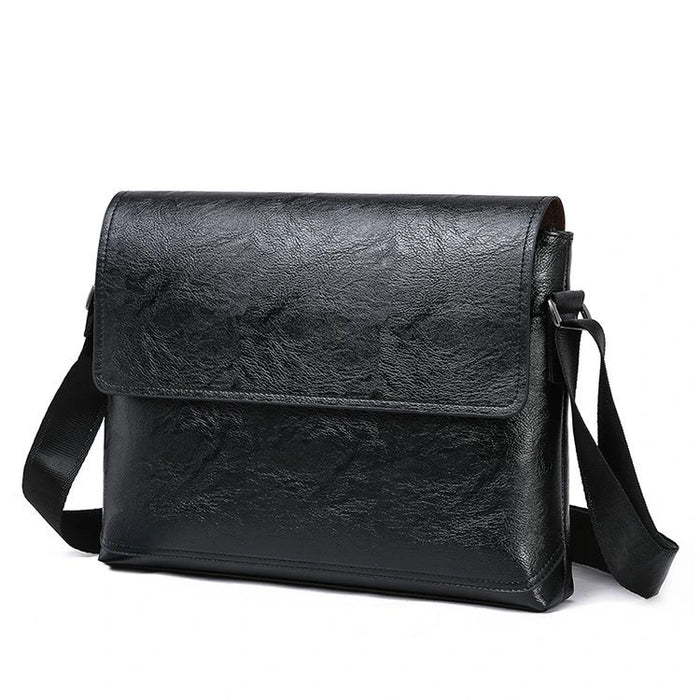 Sac Messenger Cuir Noir à Rabat Brian | MonsacParis