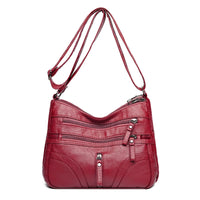 Sac à main Cuir Femme-Rouge