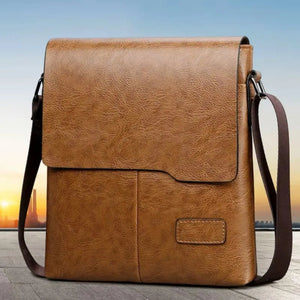 Sacoche Cuir camel Homme Brian-monsacparis.com