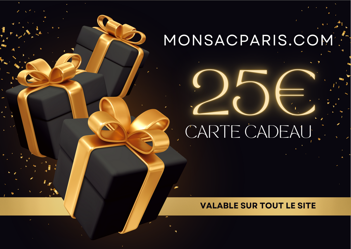 carte cadeau 25€-monsacparis.com