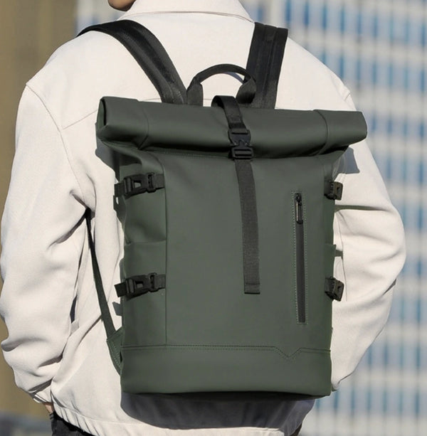 sac a dos roll-top vert de monsacparis.com
