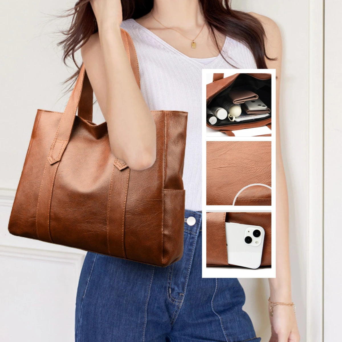 sac a main Ezia-marron