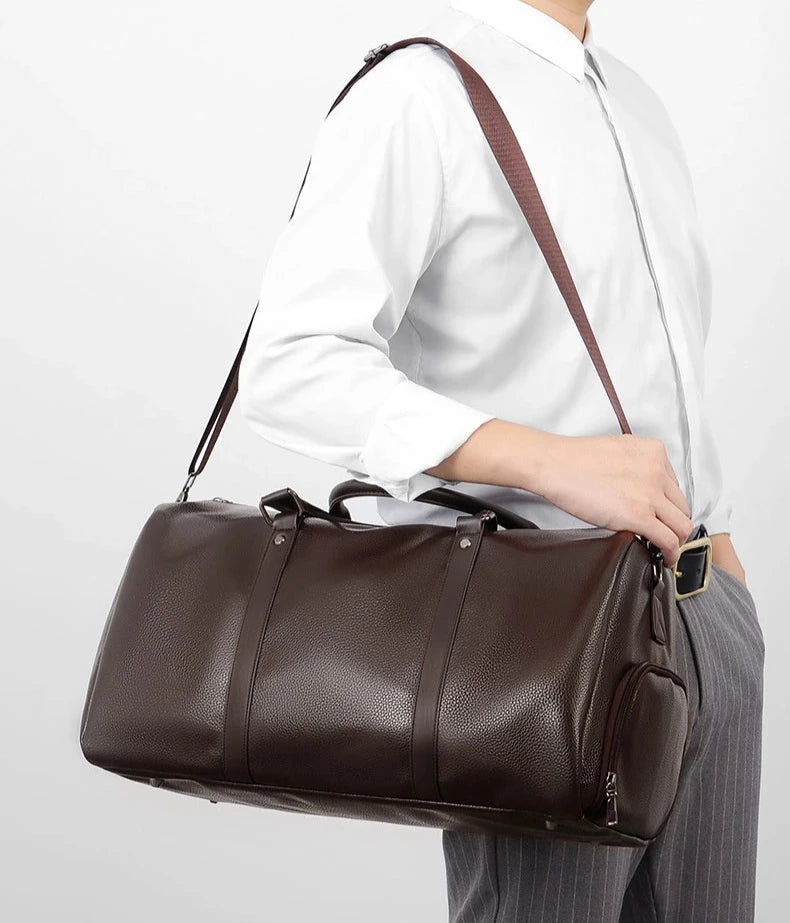 sac bowling Cuir Marron