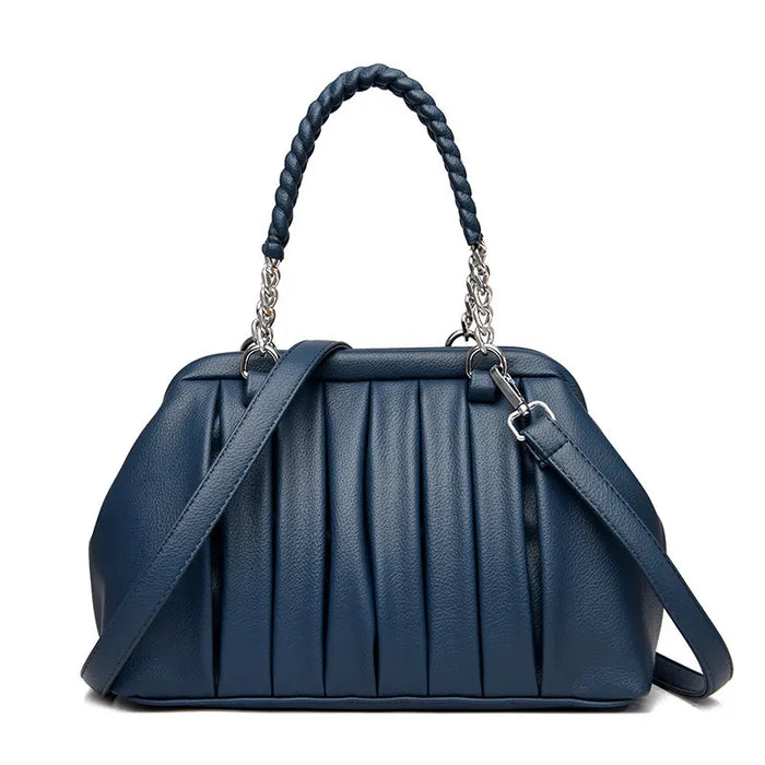 sac à main Cuir Angela bleu marine