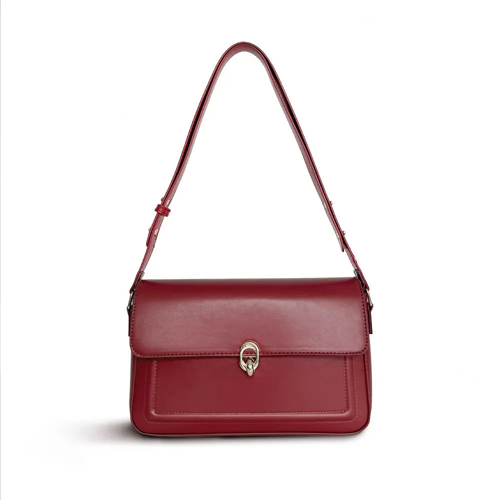 sac à main cuir authentique Karelle rouge