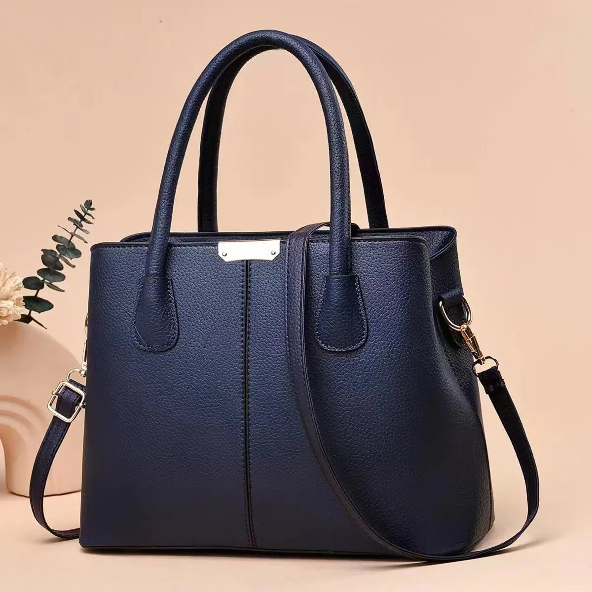 sac à main Cuir Lydia Bleu Marine -monsacparis